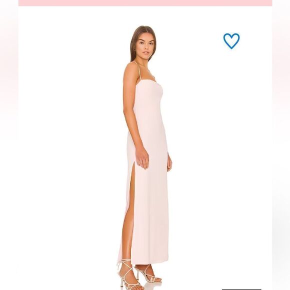 NWT Superdown Addison maxi dress blush pink chiffon slip Revolve M - Picture 2 of 10